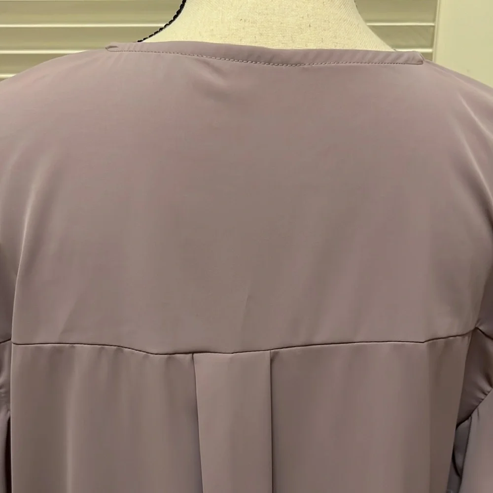 129. Lilac Top - Oversized, Wrap Front, Twist Front